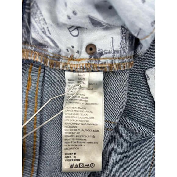 Anthropologie Pilcro & Letterpress Cropped Embroidered Ankle Jeans 29 Boho Hippy - Picture 5 of 10